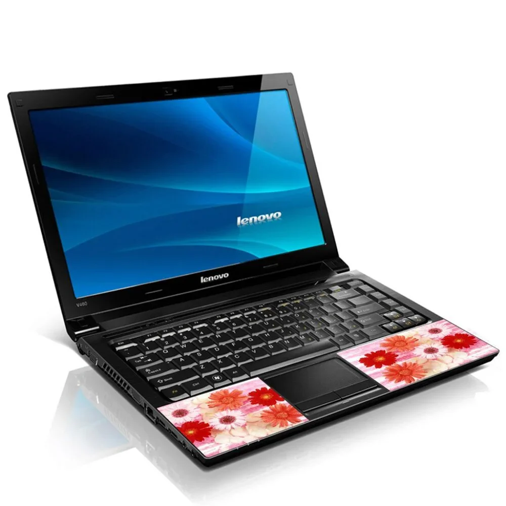 LSS 15.6 & 17.3 Inches Laptop Notebook Skin Sticker Decal - Red Daisy Floral